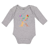 Long Sleeve Bodysuit Baby Happy Birthday! Boy & Girl Clothes Cotton - Cute Rascals