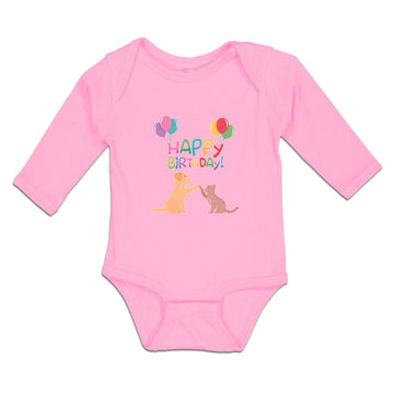 Long Sleeve Bodysuit Baby Happy Birthday! Boy & Girl Clothes Cotton