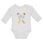 Long Sleeve Bodysuit Baby Happy Birthday! Boy & Girl Clothes Cotton - Cute Rascals