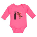 Long Sleeve Bodysuit Baby I'M 1 A Man Riding An Horse Boy & Girl Clothes Cotton
