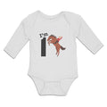 Long Sleeve Bodysuit Baby I'M 1 A Man Riding An Horse Boy & Girl Clothes Cotton
