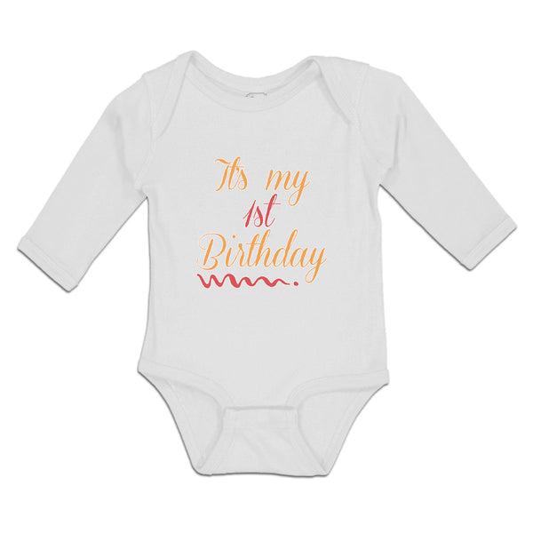 Long Sleeve Bodysuit Baby It's My 1St First Birthday Boy & Girl Clothes Cotton