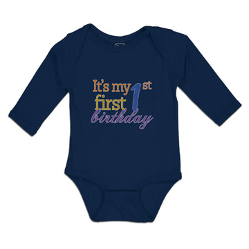 Long Sleeve Bodysuit Baby It's My 1St First Birthday Boy & Girl Clothes Cotton