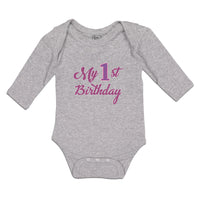 Long Sleeve Bodysuit Baby My 1St Birthday Boy & Girl Clothes Cotton