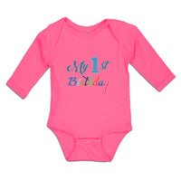 Long Sleeve Bodysuit Baby My 1St Birthday Boy & Girl Clothes Cotton