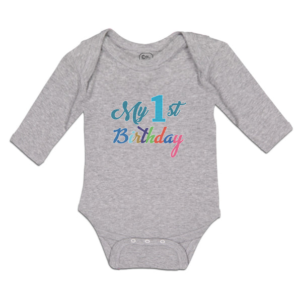 Long Sleeve Bodysuit Baby My 1St Birthday Boy & Girl Clothes Cotton