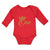 Long Sleeve Bodysuit Baby 1 Number Name with Golden Crown Boy & Girl Clothes - Cute Rascals