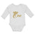 Long Sleeve Bodysuit Baby 1 Number Name with Golden Crown Boy & Girl Clothes - Cute Rascals