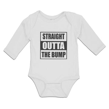 Long Sleeve Bodysuit Baby Straight Outta The Bump Boy & Girl Clothes Cotton