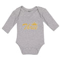 Long Sleeve Bodysuit Baby 3 Number Name with Crown Boy & Girl Clothes Cotton