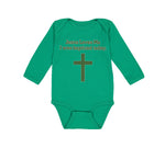 Long Sleeve Bodysuit Baby Jesus Loves Me - I Was Baptized Today Cotton