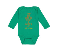 Long Sleeve Bodysuit Baby Keep Calm I Put The Happy in Mother's Day Cotton