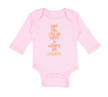 Long Sleeve Bodysuit Baby Keep Calm I Put The Happy in Mother's Day Cotton