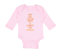 Long Sleeve Bodysuit Baby Keep Calm I Put The Happy in Mother's Day Cotton
