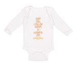 Long Sleeve Bodysuit Baby Keep Calm I Put The Happy in Mother's Day Cotton