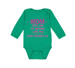 Long Sleeve Bodysuit Baby Mom Great Job! I'M Awesome! Happy Mother's Day Cotton