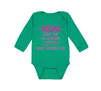 Long Sleeve Bodysuit Baby Mom Great Job! I'M Awesome! Happy Mother's Day Cotton