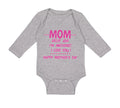Long Sleeve Bodysuit Baby Mom Great Job! I'M Awesome! Happy Mother's Day Cotton