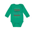 Long Sleeve Bodysuit Baby Happy First Father's Day Dad Daddy Style E Cotton