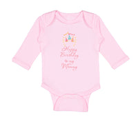 Long Sleeve Bodysuit Baby Happy Birthday to My Mommy Mom Mother Cotton - Cute Rascals