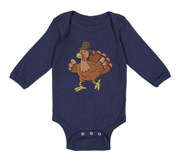 Long Sleeve Bodysuit Baby Turkey Thanksgiving A Boy & Girl Clothes Cotton