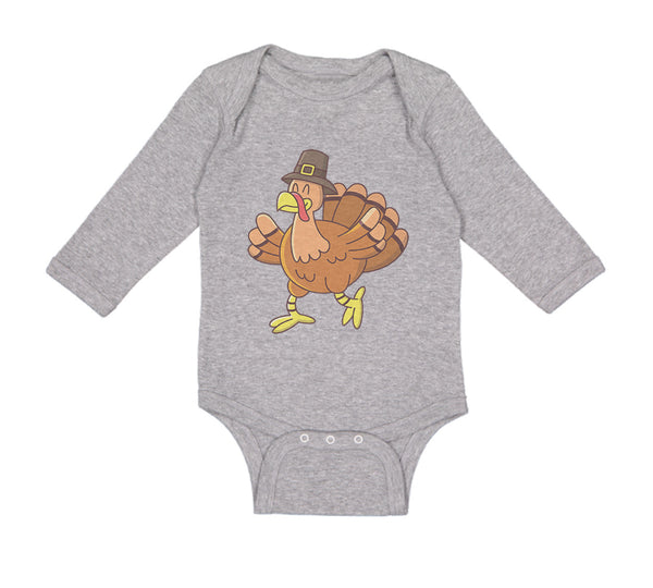 Long Sleeve Bodysuit Baby Turkey Thanksgiving A Boy & Girl Clothes Cotton