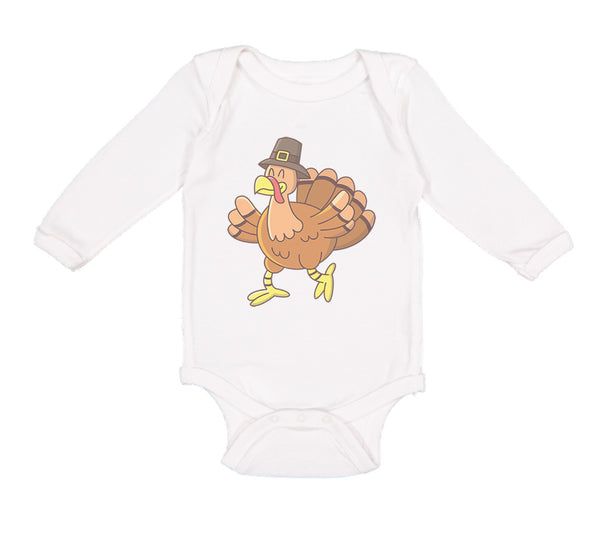 Long Sleeve Bodysuit Baby Turkey Thanksgiving A Boy & Girl Clothes Cotton