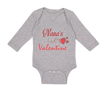 Long Sleeve Bodysuit Baby Nana's Lil Valentine Valentines Day Boy & Girl Clothes