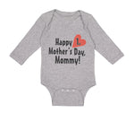 Long Sleeve Bodysuit Baby Happy First Mother's Day Mommy First Cotton - Cute Rascals