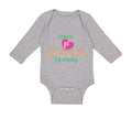 Long Sleeve Bodysuit Baby Happy First Mother's Day Mommy Mom Style A Cotton