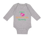 Long Sleeve Bodysuit Baby Happy First Mother's Day Mommy Mom Style A Cotton - Cute Rascals