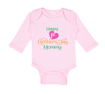 Long Sleeve Bodysuit Baby Happy First Mother's Day Mommy Mom Style A Cotton - Cute Rascals