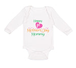 Long Sleeve Bodysuit Baby Happy First Mother's Day Mommy Mom Style A Cotton - Cute Rascals