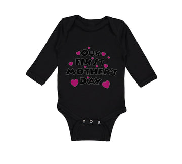 Long Sleeve Bodysuit Baby Our First Mother's Day Boy & Girl Clothes Cotton