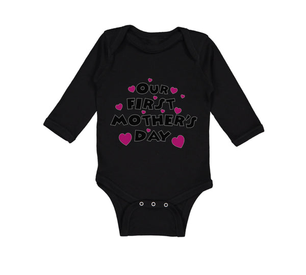 Long Sleeve Bodysuit Baby Our First Mother's Day Boy & Girl Clothes Cotton