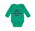 Long Sleeve Bodysuit Baby Our First Mother's Day Boy & Girl Clothes Cotton