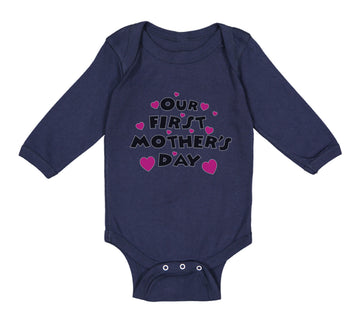 Long Sleeve Bodysuit Baby Our First Mother's Day Boy & Girl Clothes Cotton