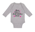 Long Sleeve Bodysuit Baby Our First Mother's Day Boy & Girl Clothes Cotton