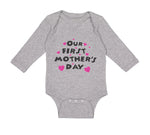 Long Sleeve Bodysuit Baby Our First Mother's Day Boy & Girl Clothes Cotton