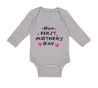 Long Sleeve Bodysuit Baby Our First Mother's Day Boy & Girl Clothes Cotton