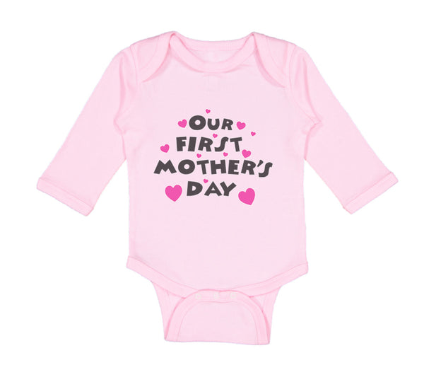 Long Sleeve Bodysuit Baby Our First Mother's Day Boy & Girl Clothes Cotton