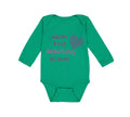 Long Sleeve Bodysuit Baby Happy First Mother's Day Mommy Mom Style B Cotton