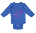 Long Sleeve Bodysuit Baby Happy First Mother's Day Mommy Mom Style B Cotton