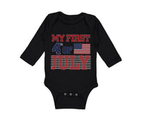 Long Sleeve Bodysuit Baby My First 4Th of July Independence Boy & Girl Clothes