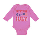 Long Sleeve Bodysuit Baby My First 4Th of July Independence Boy & Girl Clothes