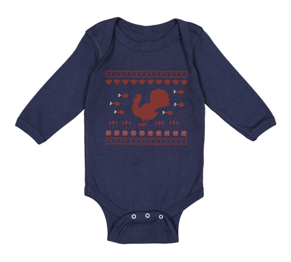 Long Sleeve Bodysuit Baby Turkey Thanksgiving B Boy & Girl Clothes Cotton