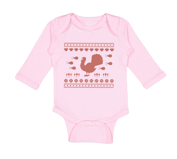 Long Sleeve Bodysuit Baby Turkey Thanksgiving B Boy & Girl Clothes Cotton