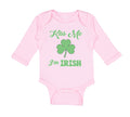 Long Sleeve Bodysuit Baby Kiss Me I'M Irish St Patrick's Day Boy & Girl Clothes