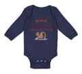 Long Sleeve Bodysuit Baby My First Thanksgiving Feed Me Turkey and Pie Cotton