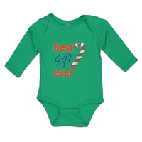 Long Sleeve Bodysuit Baby Best Gift Ever Christmas Candy Canes Cotton - Cute Rascals